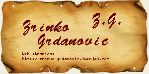 Zrinko Grdanović vizit kartica